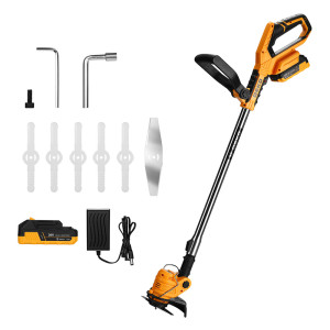 Aparador de Grama tipo Roçadeira à Bateria 20V 1.5Ah com Carregador Rápido Bivolt com Acessórios DKGT20Q1Y-S1